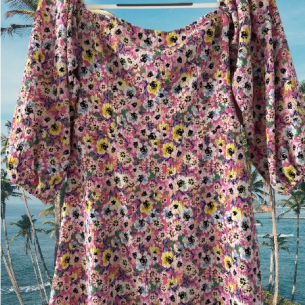 Floral Puff Sleeve Top